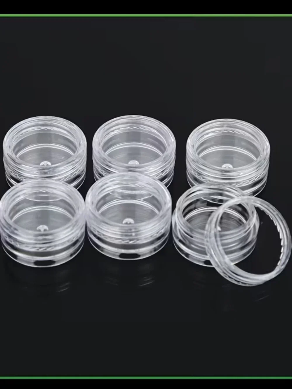 Clear Plastic Travel Storage Jars - 6 Pack